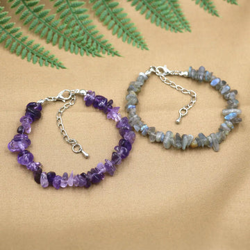35 styles Natural Chip Stone Femme Bracelet Tiger Eye Lapis Lazuli Labradorite Beads Bracelets for Women Healing Energy Bracelet