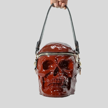 Creative Gothic Skull Shaped Women Shoulder Bags Three-Dimensional Design Bag Punk Dark Crossbody Bag Funny Lady Handbags 2024