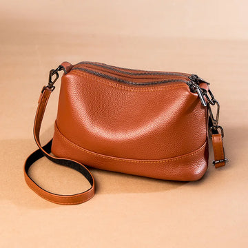 Cross-border Top Layer Cowhide Women's Handbag Single Shoulder Crossbody Bags Manufacturer Direct Sales Genuine Leather Bag
