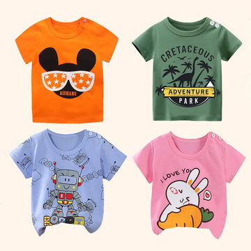 Children's Clothing T-Shirt  Kids Clothes Boys Girls Summer Cartoon Tops Short Sleeve Clothes 100% Cotton Baby Clothing